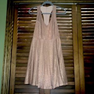 Beautiful Brand New Rose Gold Champagne Sparkle Dress!